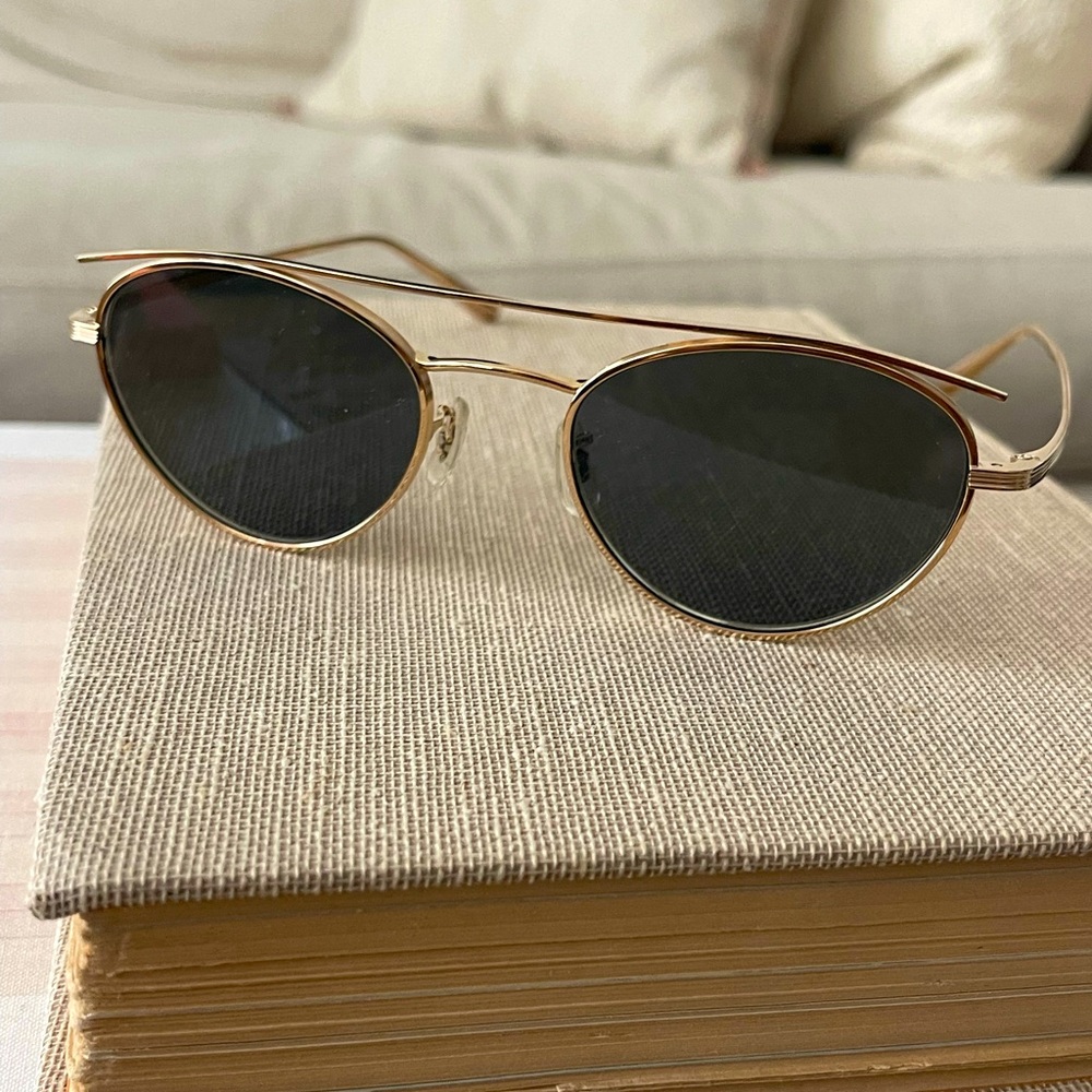 Oliver Peoples x The Row light gold frame wire sunglasses (never been worn)